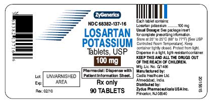 Structured formula for losartan