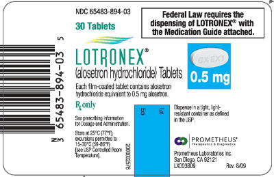 Principle Display Panel - Lotronex 0.5 mg Bottle Label