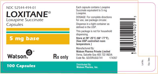 PRINCIPAL DISPLAY PANEL NDC 52544-494-01 LOXITANE® 5 mg