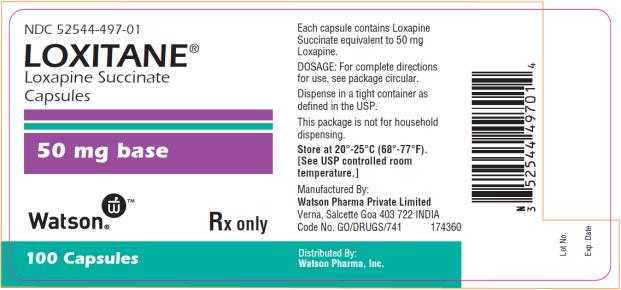 PRINCIPAL DISPLAY PANEL NDC 52544-497-01 LOXITANE® 50 mg