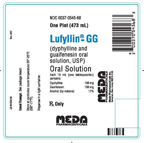 Lufyllin-GG Oral Solution - One Pint Bottle Label