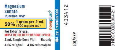 PACKAGE LABEL - PRINCIPAL DISPLAY - Magnesium Sulfate 2 mL Single Dose Vial Label