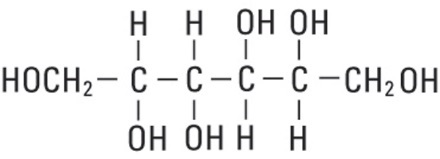 structural formula mannitol