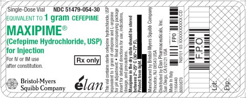 Maxipime for Injection 1 g Vial Label