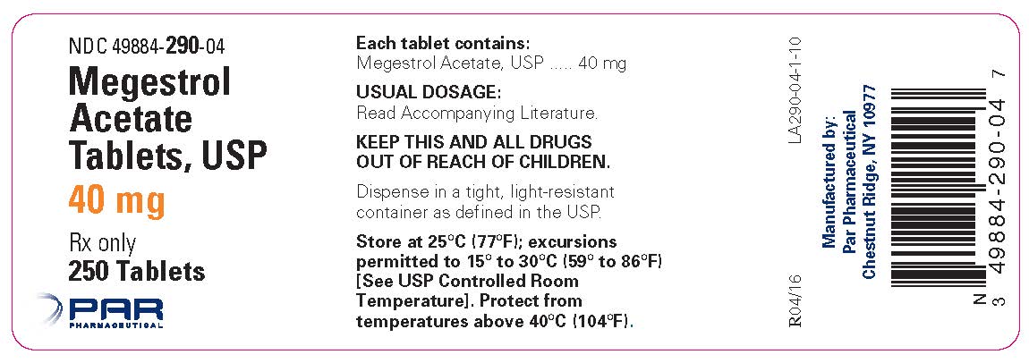 40 mg label - 250 tablets