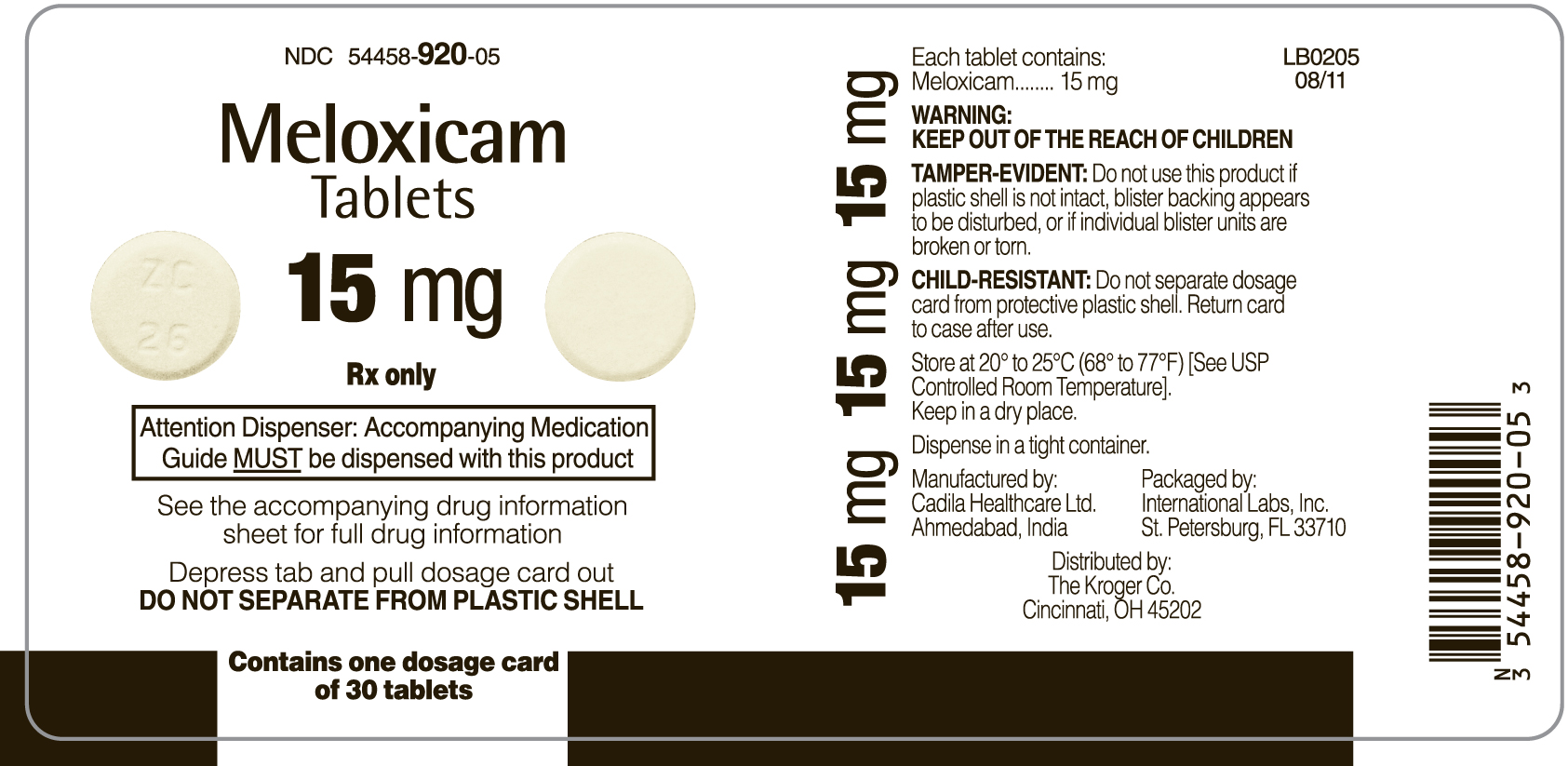 Meloxicam 15 mg label