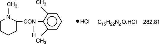 structural formula mepivacaine hydrochloride