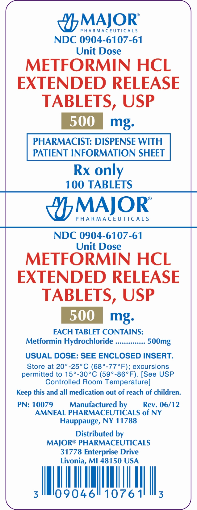 METFORMIN HCL EXTENDED RELEASE TABLETS, USP 500MG