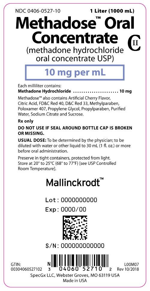 Methadose™ Oral Concentrate 1 Liter Bottle Label
