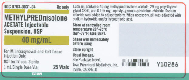 PRINCIPAL DISPLAY PANEL - 40 mg, 25 Vial Label