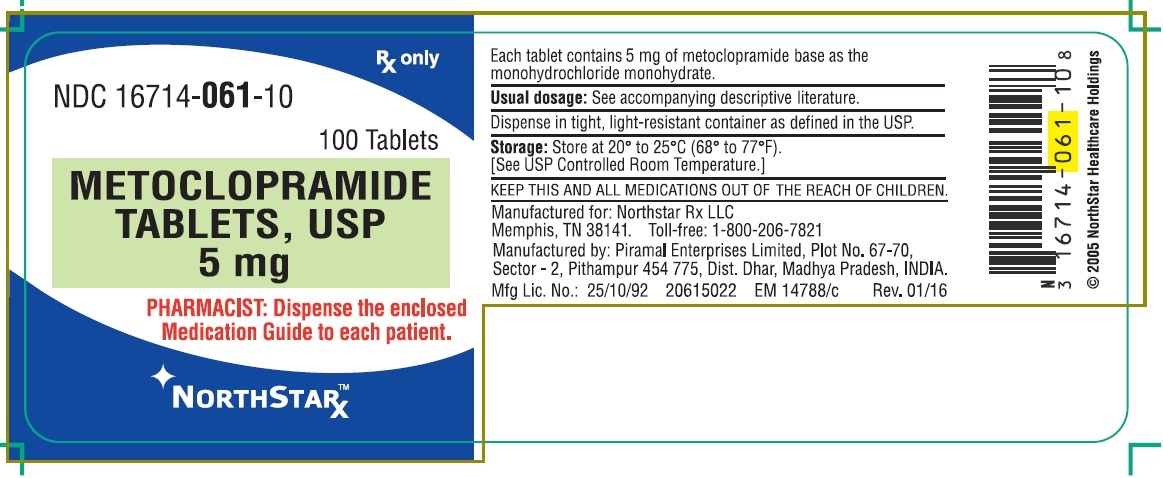 Principal Display Panel - Metoclopramide tablets USP, 5 mg - 100 pack