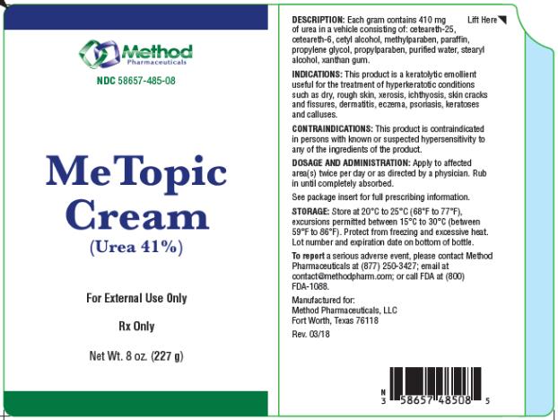 PRINCIPAL DISPLAY PANEL
NDC 58657-485-08
MeTopic 
Cream
(Urea 41%)
For External Use Only 
Rx Only
Net Wt. 8 oz. (227 g)
