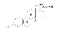 The Structural formula for ethinyl estradiol is [19-Norpregna-1,3,5(10)-trien-20-yne-3,17-diol, (17a)-]. The molecular weight of ethinyl estradiol is 296.40.
