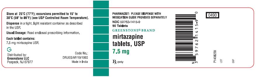 PACKAGE LABEL-PRINCIPAL DISPLAY PANEL - 7.5 mg (90 Tablet Bottle)