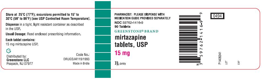 PACKAGE LABEL-PRINCIPAL DISPLAY PANEL - 15 mg (90 Tablet Bottle)
