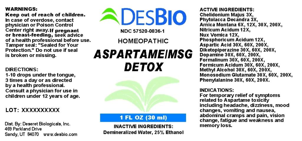 Aspartame MSG Detox