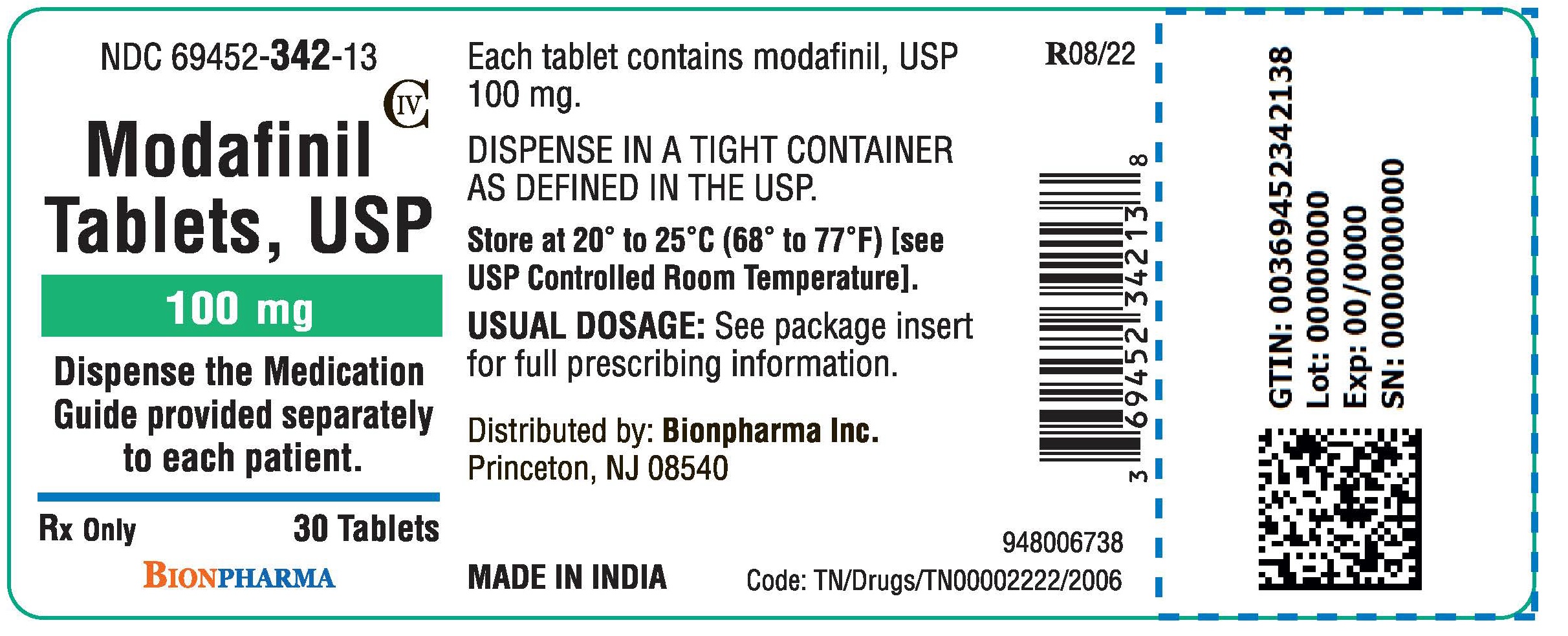 label 100 mg 30s