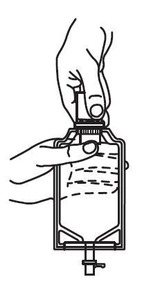 Fig. 4 Screw the vial into the vial port until it will go no further
