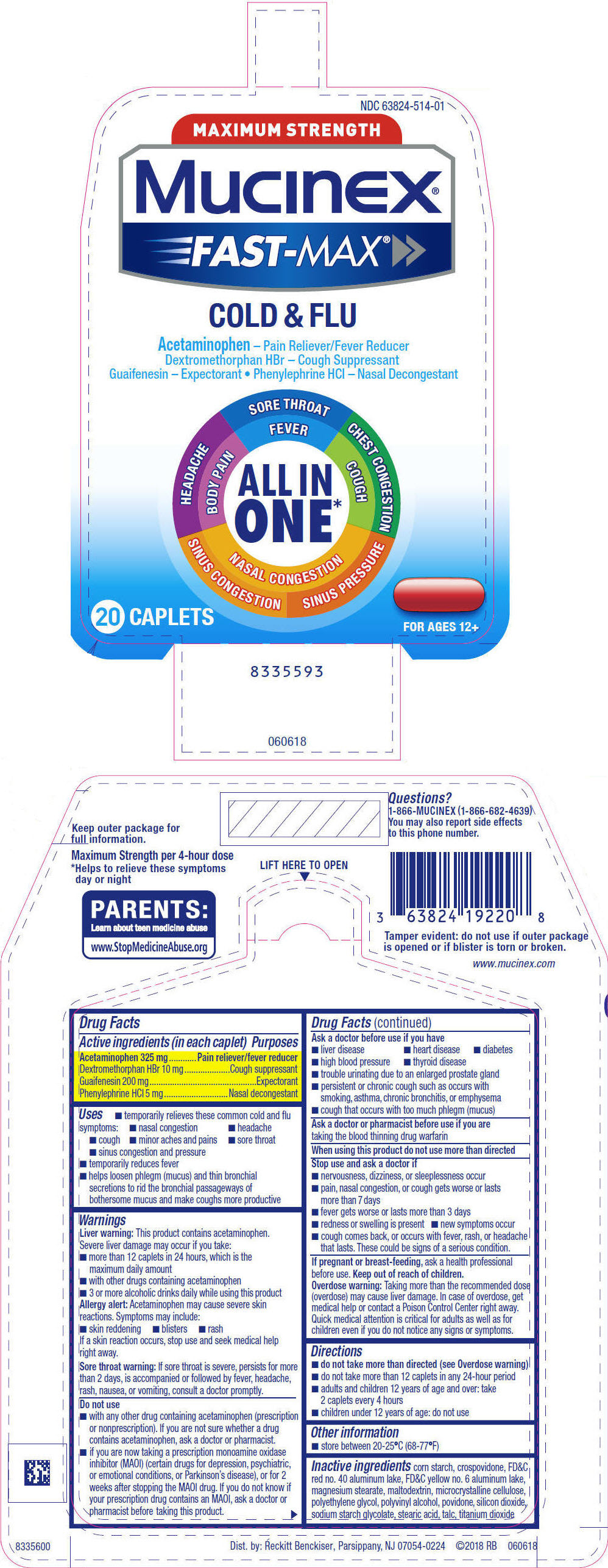 PRINCIPAL DISPLAY PANEL - 20 Caplet Blister Pack Carton
