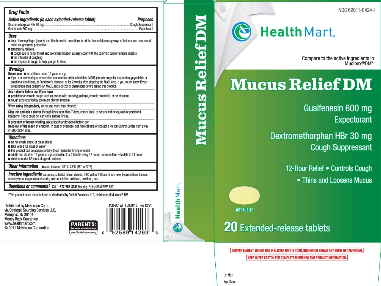 Dextromethorphan HBr 30 mg, Guaifenesin 600 mg