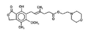 Mycophenolate Mofetil Structural Formula