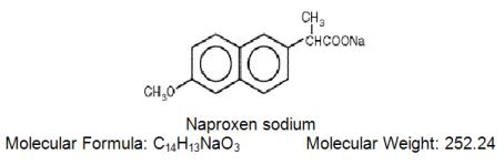 Naproxen sodium structural formula