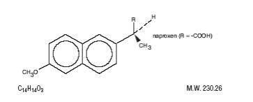 The following chemical structure of Naproxen has a molecular weight of 230.26 and a molecular formula of C14H14O3. 