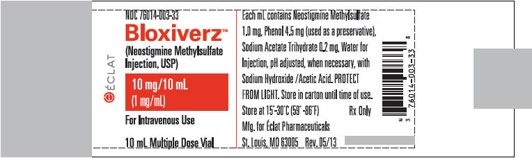 Container Label - 1.0 mg Neostigmine Methylsulfate
