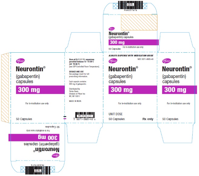 PRINCIPAL DISPLAY PANEL - 300 mg Capsule Blister Pack Carton