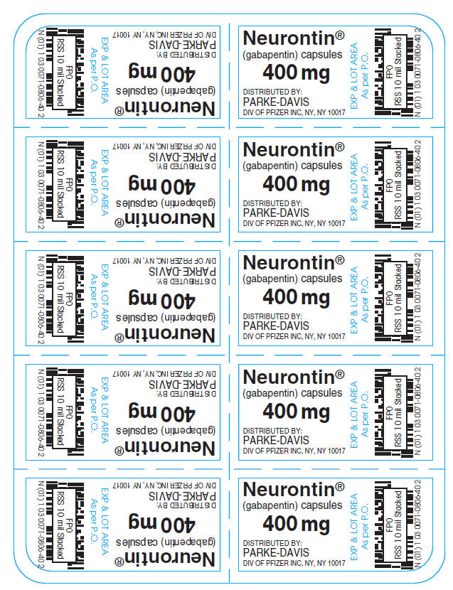 PRINCIPAL DISPLAY PANEL - 400 mg Capsule Blister Pack