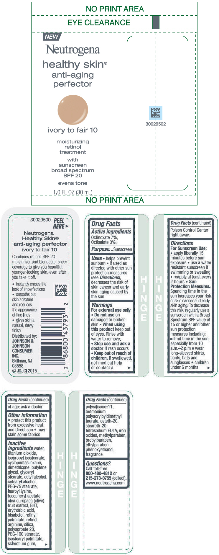 PRINCIPAL DISPLAY PANEL - 30 mL Bottle Label - ivory to fair 10