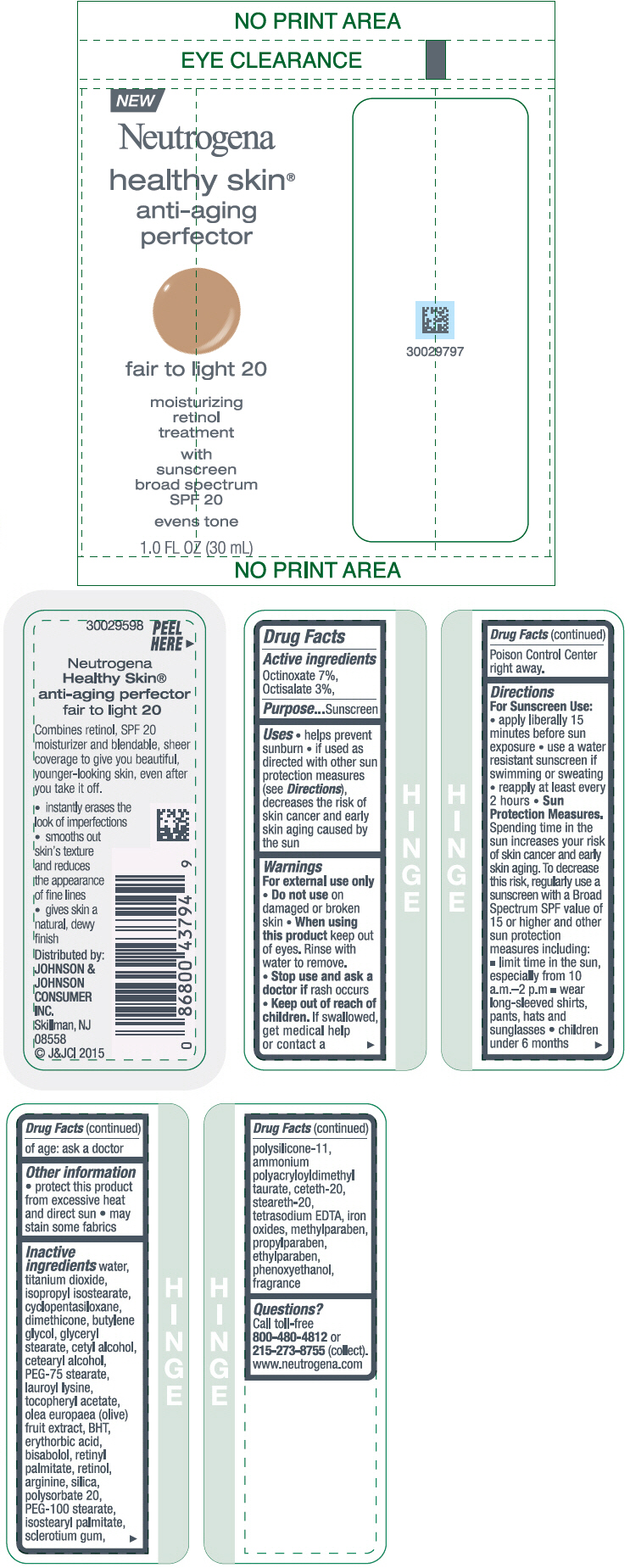 PRINCIPAL DISPLAY PANEL - 30 mL Bottle Label - fair to light 20