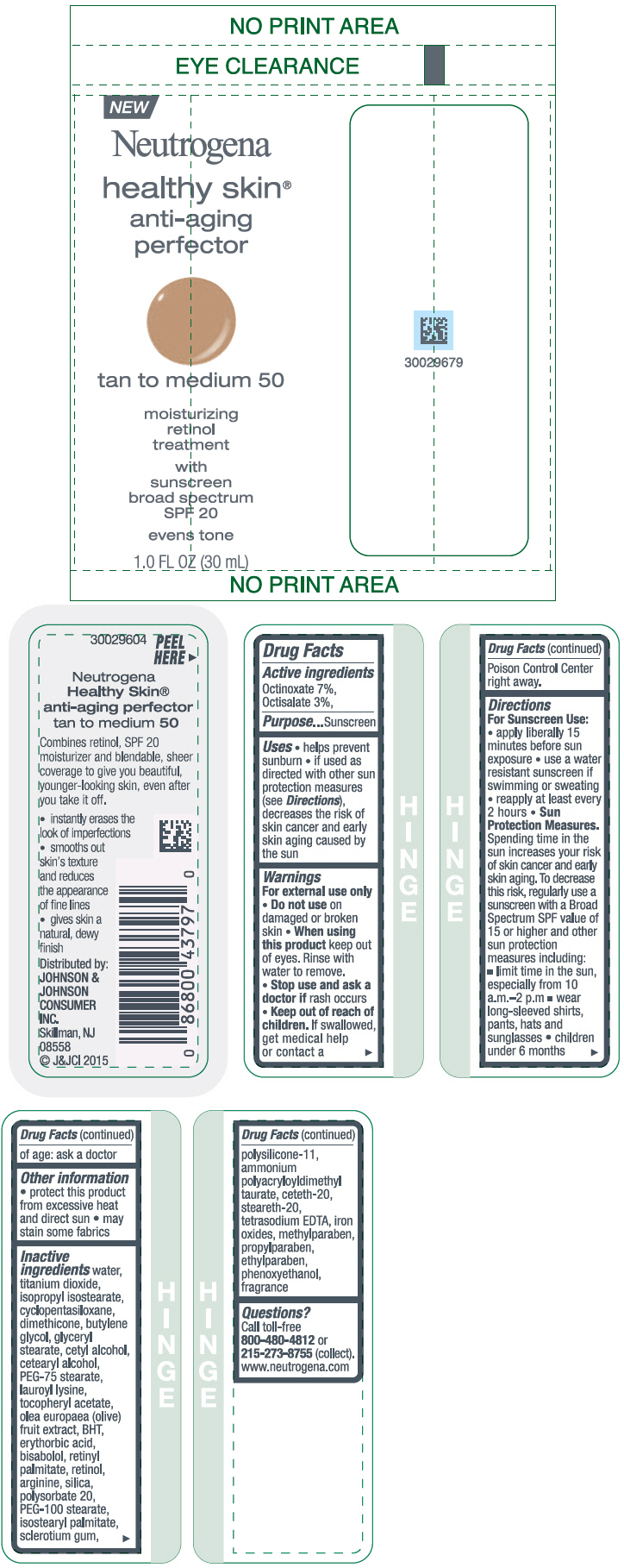 PRINCIPAL DISPLAY PANEL - 30 mL Bottle Label - tan to medium 50