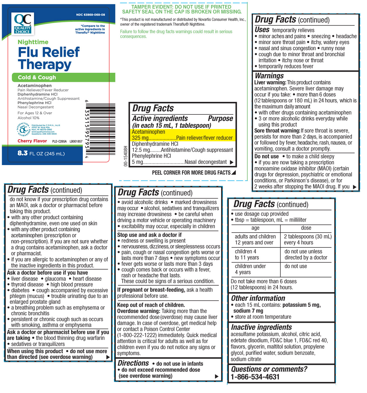 Acetaminophen 325 mg, Diphenhydramine HCl 12.5 mg, Phenylephrinw HCl 5 mg