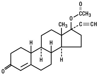Structural Formula - Norethindrone Acetate
