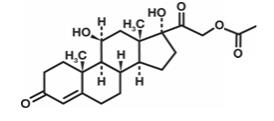 The following structural formula for Hydrocortisone Acetate is a topical corticosteroid anti-inflammatory and anti-pruritic agent. Chemically, Hydrocortisone Acetate is [Pregn-4-ene-3, 20-dione, 21-(a
