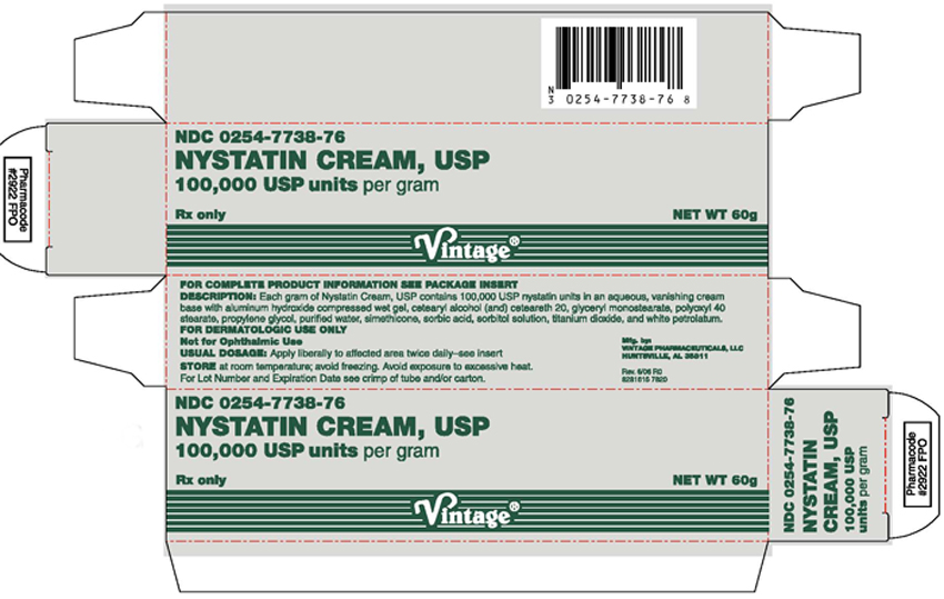 This is an image of the carton for Nystatin Cream, USP.
