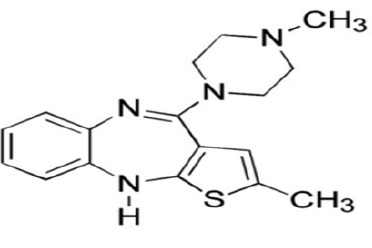 olanzapineforinj10mgvialstructure
