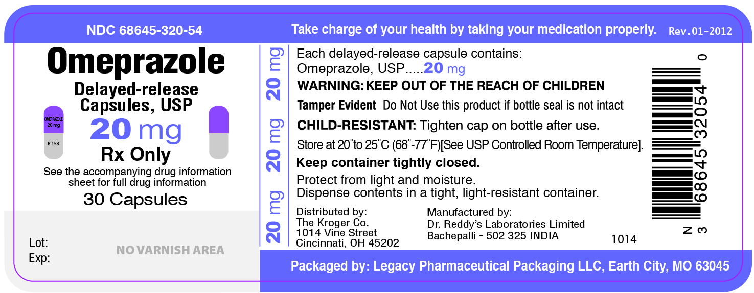 Omeprazole DR 20mg Bottle Label
