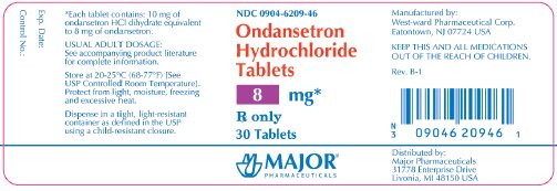 Ondansetron Hydrochloride Tablets
8 mg/30 Tablets