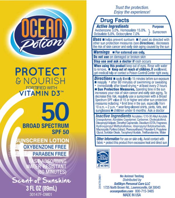 PRINCIPAL DISPLAY PANEL
Ocean Potion
Protect
& Nourish
Vitamin D3
SPF 50
3 fl oz (89 mL)
