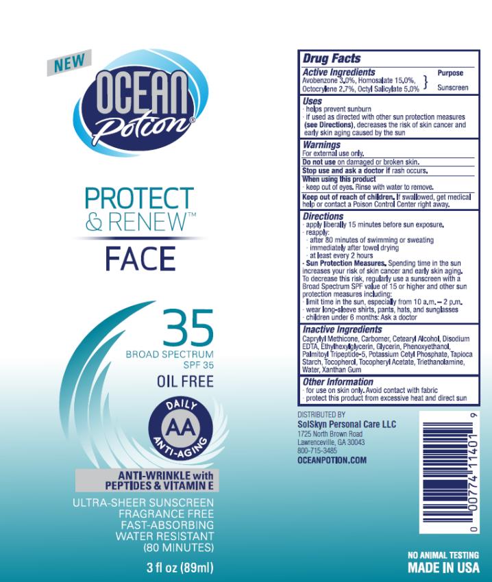 PRINCIPAL DISPLAY PANEL
Ocean Potion
Protect
& Renew
face
SPF 35
3 fl oz (89ml)

