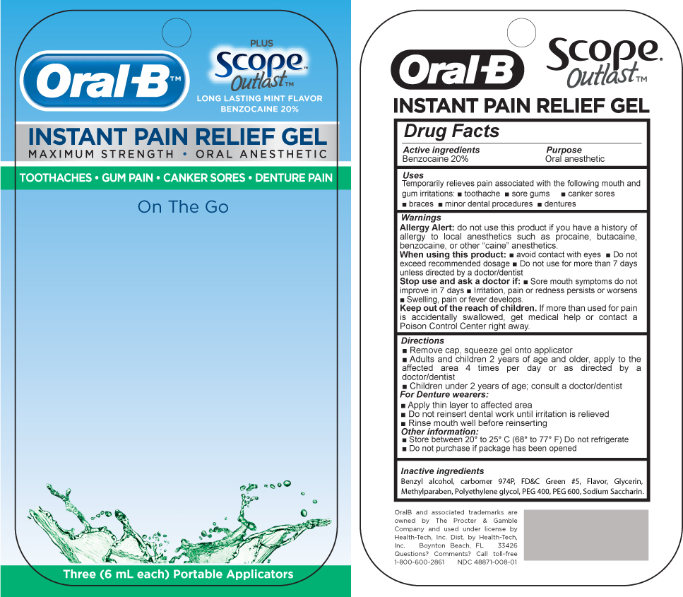 oral B tooth pain gel blister