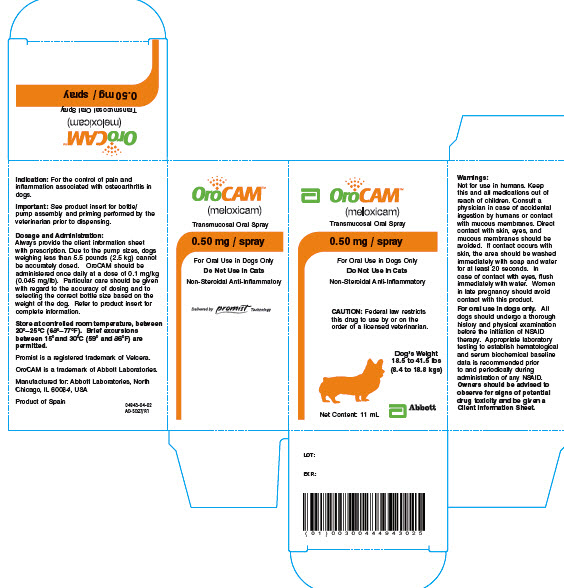 OroCAM 0.50 mg / Spray, 11 ml - Carton