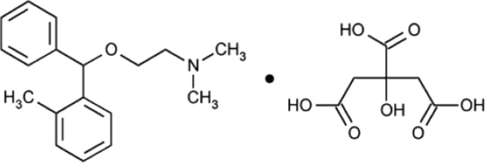 Orphenadrine citrate structural formula
