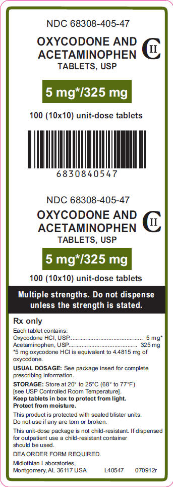 PRINCIPAL DISPLAY PANEL - 5 mg/325 mg Carton Label