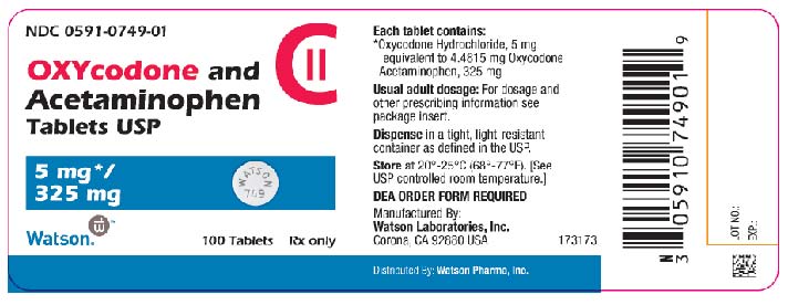 5-325mg container label