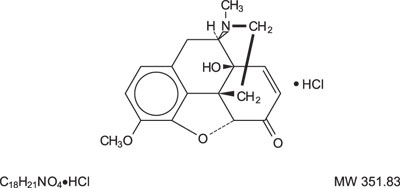 This is an image of the structural formula of oxycodone hydrochloride.