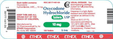 10 mg - 100 Tablets Bottle Label
