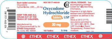 20 mg - 100 Tablets Bottle Label
